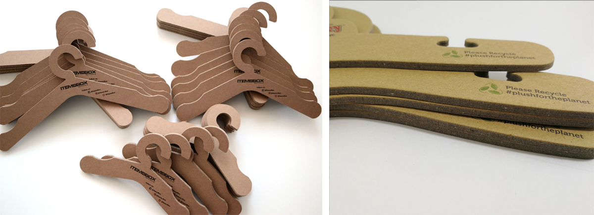 No environmental pollution for 100% recycled cardboard hangers