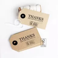 Eco-Friendly Biodegradable paper card cardboard swingtag with recycled paper rope