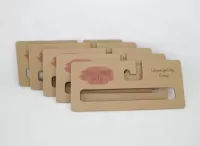 FSC material eco friendly custom recyclable kraft cardboard hangers for scarf towel